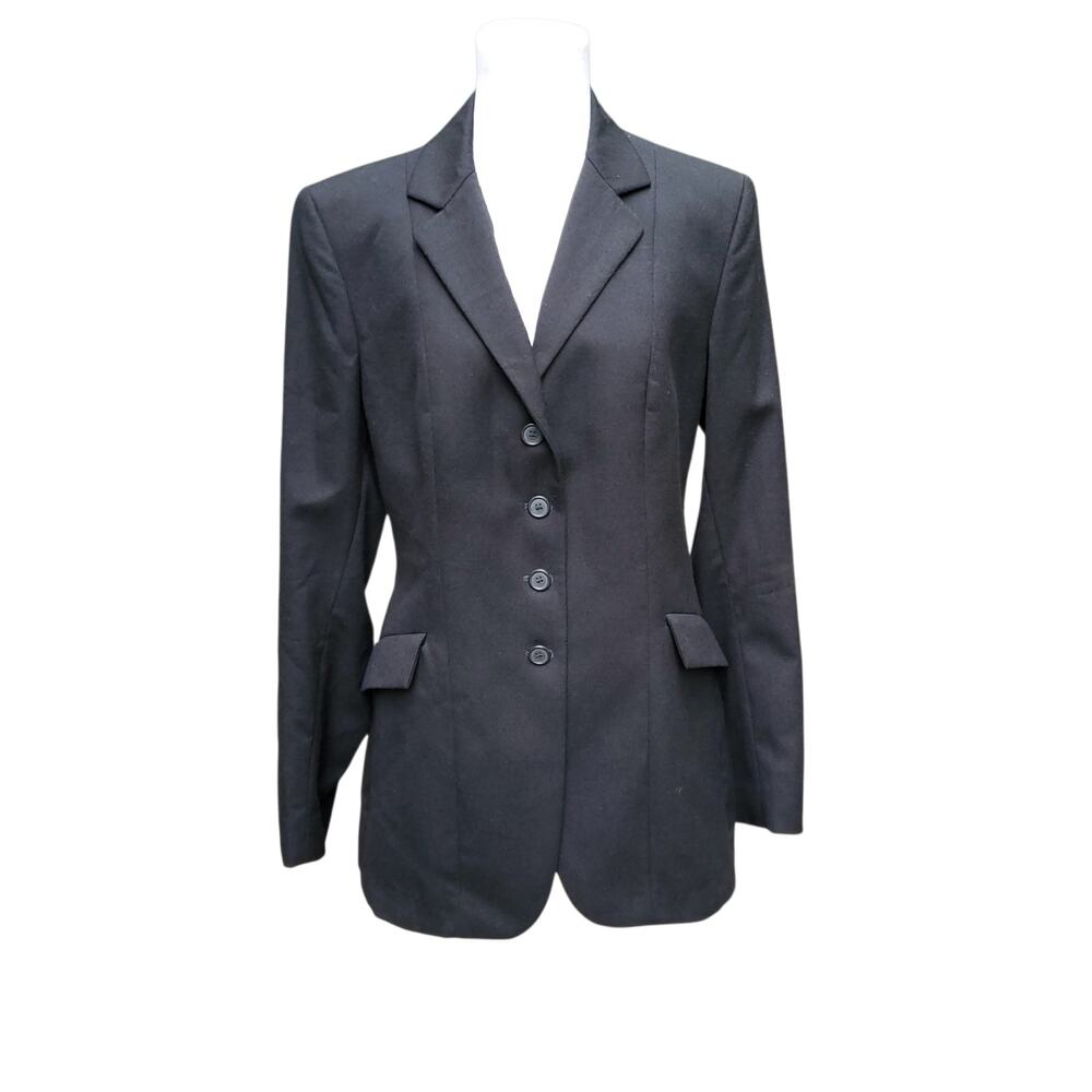 Tri-Umph! English Riding Jacket Black Wool Triumph Equestrian Coat Women's 16-L